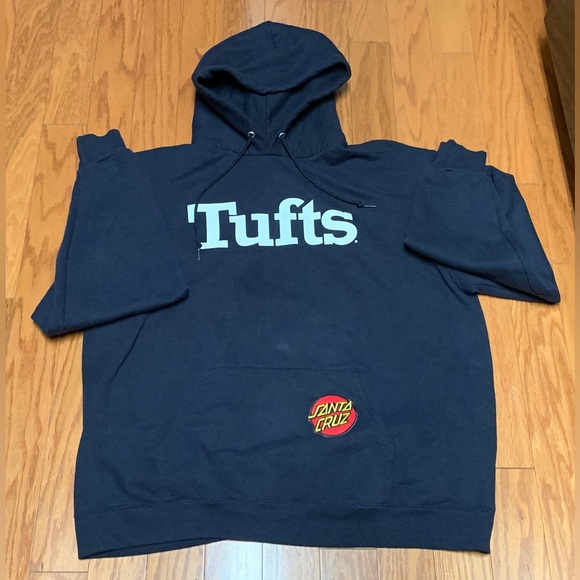 Men’s XL TUFTS Santa Cruz Champion 50/50 Cotton/Poly Pocket Hoodie Sweatshirt - Picture 3 of 12